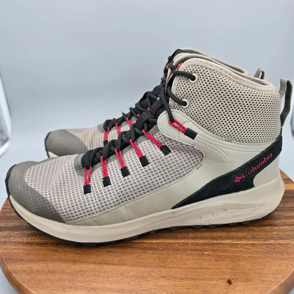 Columbia Trailstorm Mid Boots Mens 12 Gray Outdoor Hiking Waterproof Lace Up